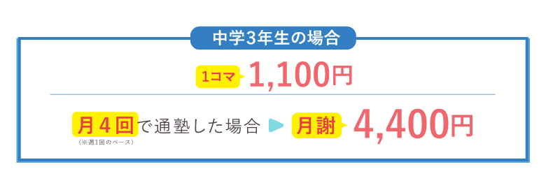 中学3年生の場合