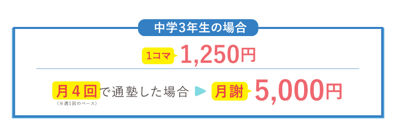 中学3年生の場合