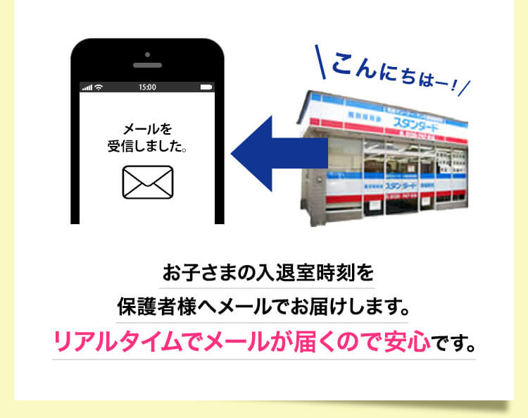リアルタイムでメールが届くので安心です。